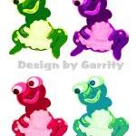 Rainbow Frogs Art Print 5 By 7