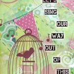 5 By 7 Print Birdcage Singing